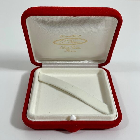 Red Velvet Square Jewelry Box ONLY Elegant White Interior For Rings Or Earrings - Picture 9 of 9